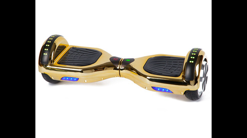 Latest Model 6.5" HOVERBOARD Chrome Gold Bluetooth and Speaker Hoverboard Segway
